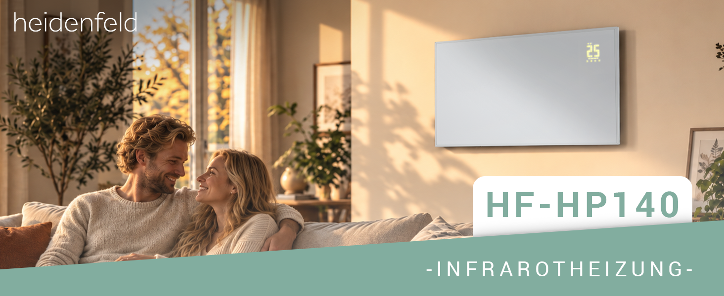 Heidenfeld Infrarotheizung HF-HP140 2.0 Header-Bild